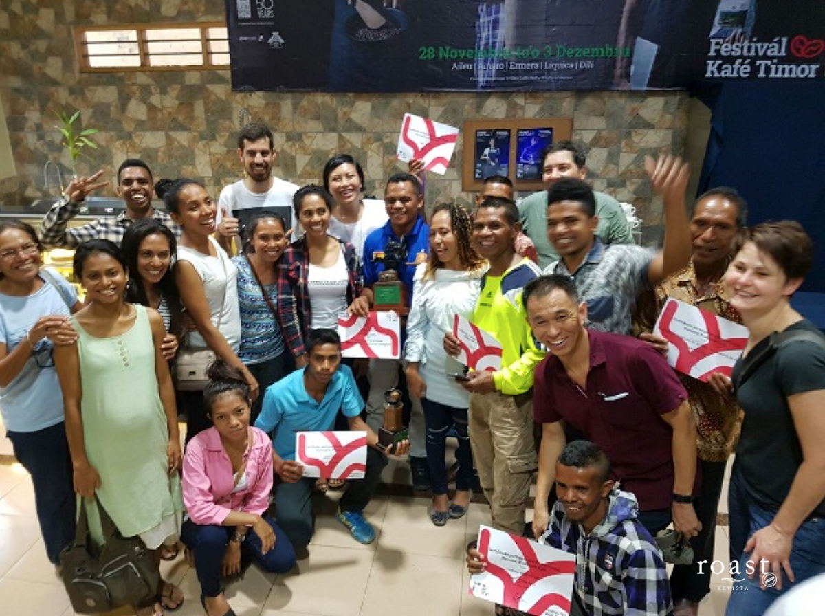 Los ganadores del concurso Festival Kafe Timor